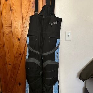 Mossi Black and Blue Snow Bib Overalls